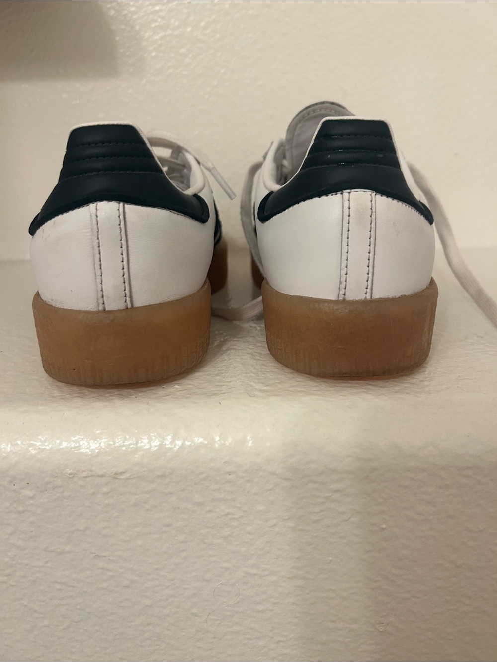 Trending Adidas Samba Platform Sneakers with Hunter Green Stripes and Gum Sole - Picture 4 of 6